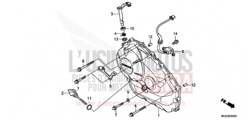 KURBELGEHAEUSEABDECKUNG (NC700X/XA) NC700XAD de 2013